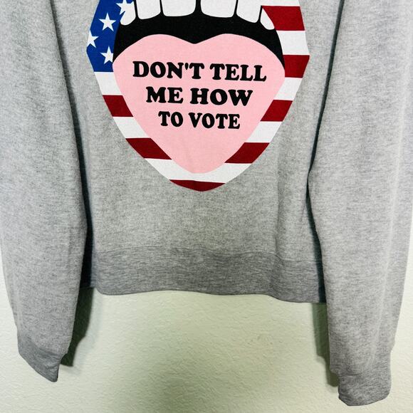 Vote Sweater Women Large Mouth Republican Democrat America Election NEW Wildfox - Picture 6 of 10